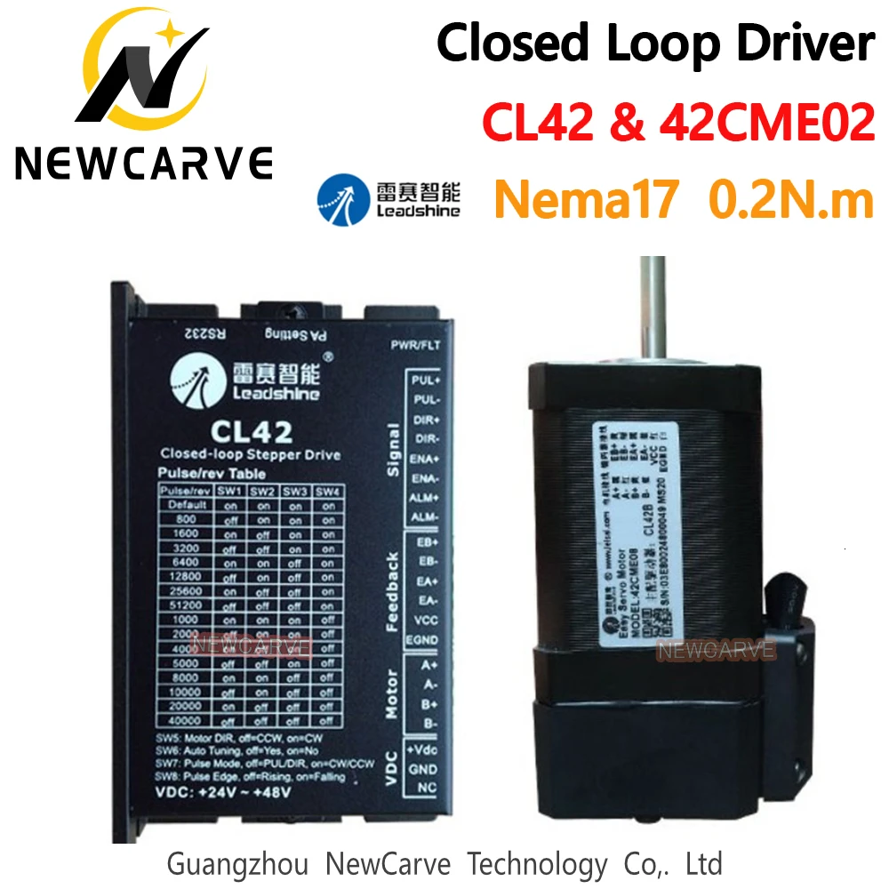 Leadshine Nema17 0.2нм комплект серводвигателя с замкнутым контуром CL42 и 42CME02 привод