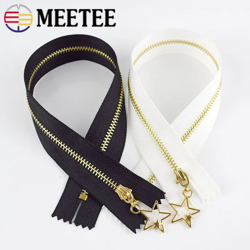 20 штук Meetee 3# металлическая близкий конец застежки-молнии 20/30 см с золотыми зубьями для застежки-молнии для пошива сумок пуховик, куртка, юбка, Костюмы аксессуары