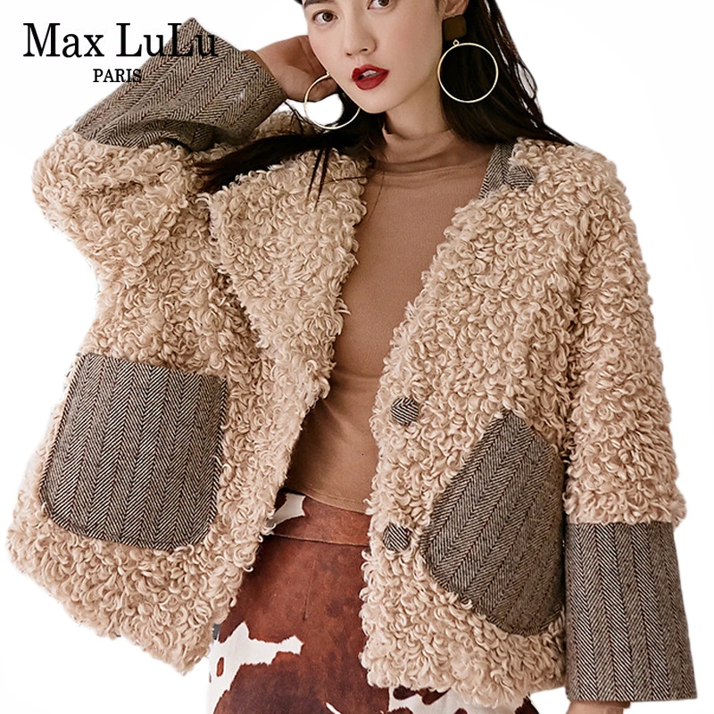 Max LuLu зимняя уличная мода Корейская женская одежда женские панк утолщенные пальто из искусственного меха повседневные свободные негабаритные куртки