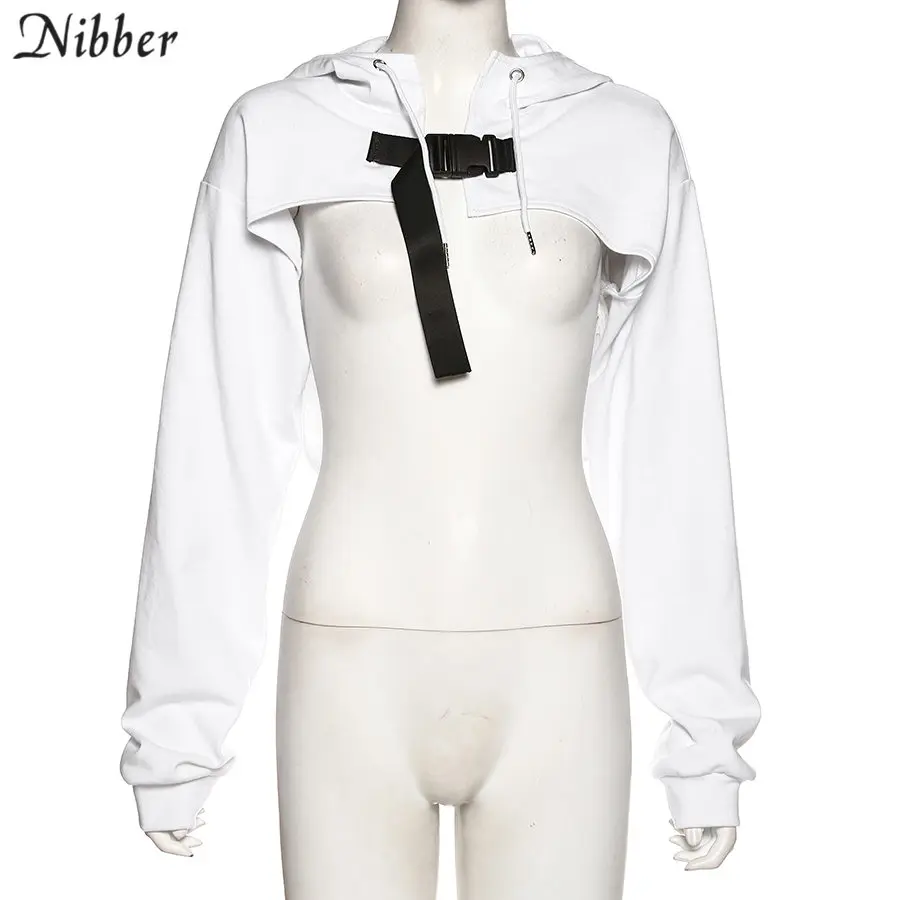 Nibber осенние женские белые хлопковые топы с капюшоном для отдыха, женская спортивная одежда с длинным рукавом, топы на каждый день, новинка, пуловер