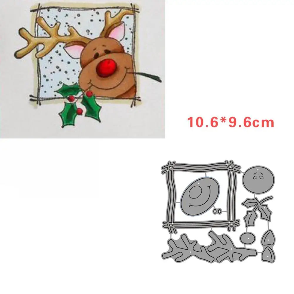 Рождественские штампы милый мультфильм Пингвин сидя металлические штампы для карты делая рамку штампы Скрапбукинг Новое поступление - Цвет: 404