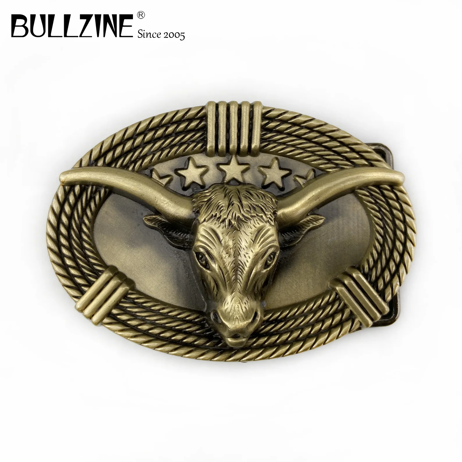 Bullzine zinc alloy Bull head belt buckle pewter finish FP-03430-1 LUXURIOUS retro western jeans gift drop shipping | Дом и сад