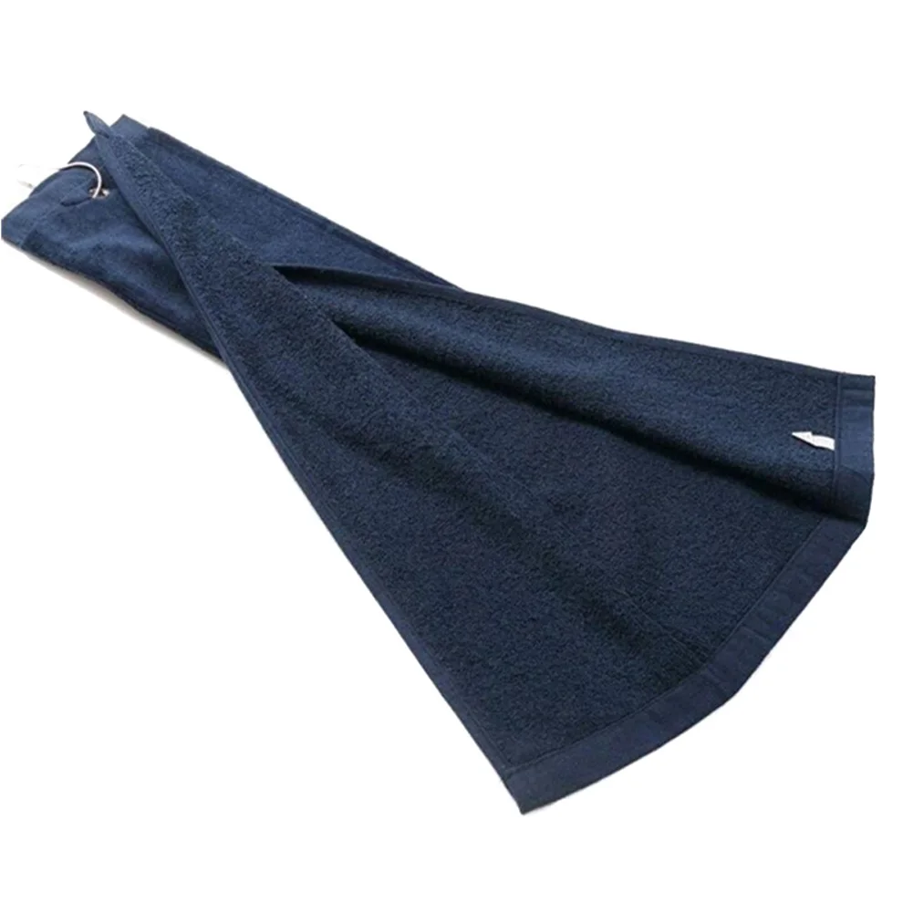 Синий Portable Trifold Microfiber Towel with Bag Clip for Outdoor Sport Women Men ASD88 - Цвет: Синий