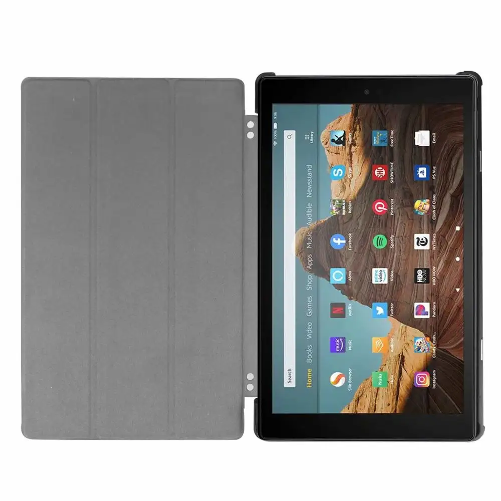 Ультра тонкий магнитный стенд из искусственной кожи чехол для Amazon Fire HD 10 HD10 / 10,1 дюймов планшет Авто спящий чехол