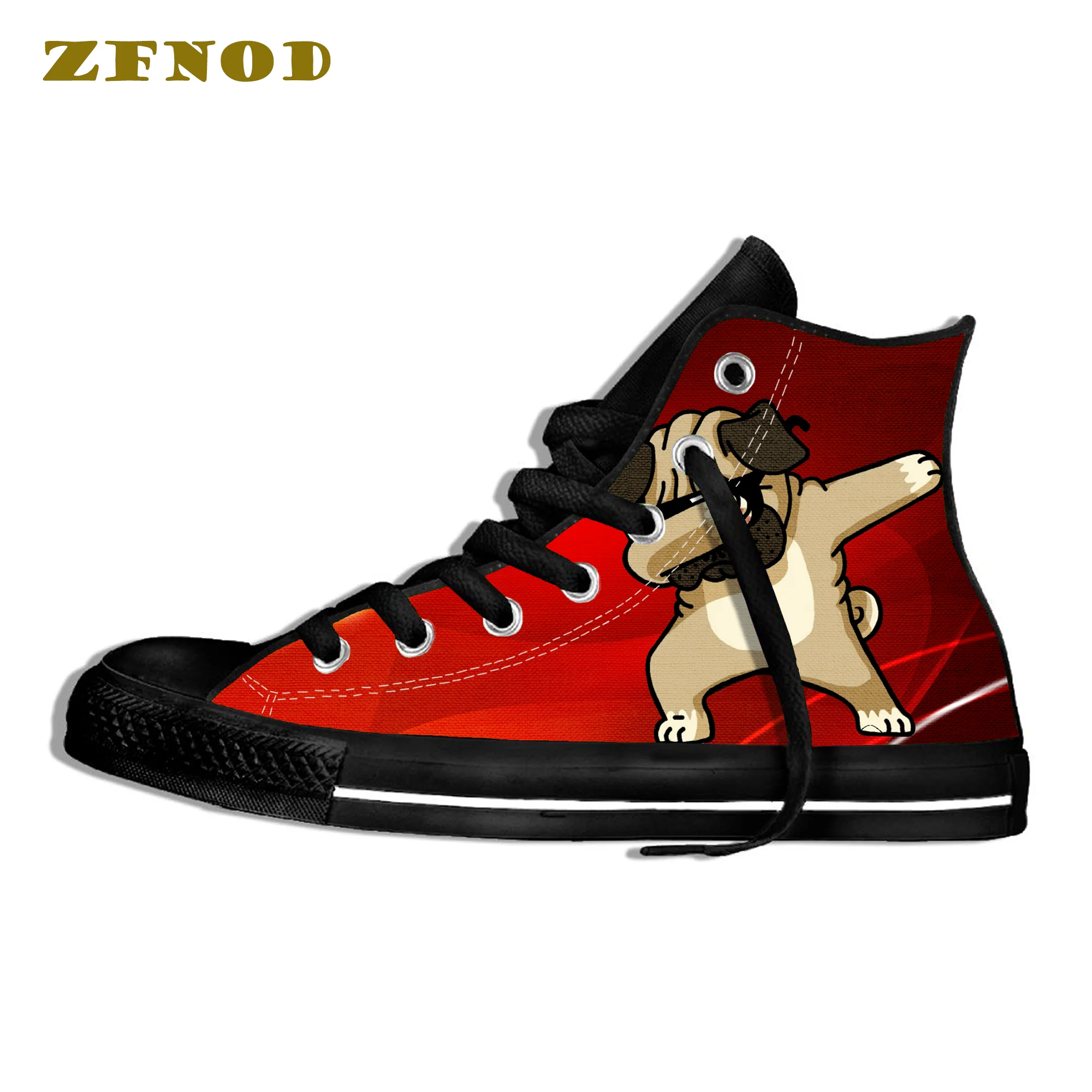 cheap Mens 3D Pattern Animal Dog Print Shoes Painted Style Interesting Funny Design Marvel Mens Hip hop Casual Sneaker