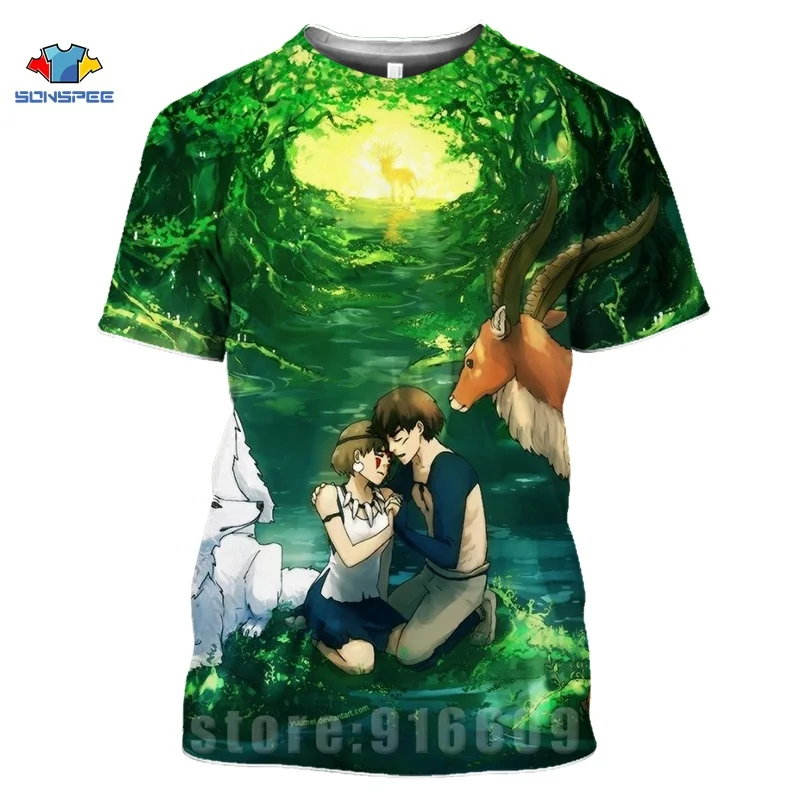 Anime Princess Mononoke T shirts 3D Print Cartoon T shirt Men's Streetwear Women Fashion T-shirt Harajuku Shirts Homme T-shirt (19)