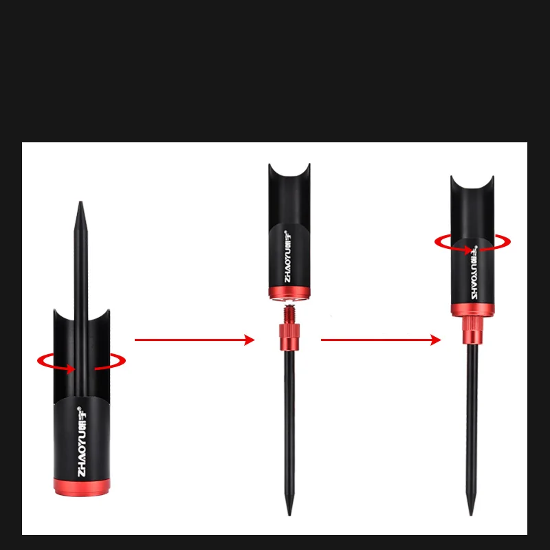 Fishing Rod Support Adjustable Stainless Steel Telescopic Fishing Rod Support Pole Inserted Stand Ground Holder Bracket