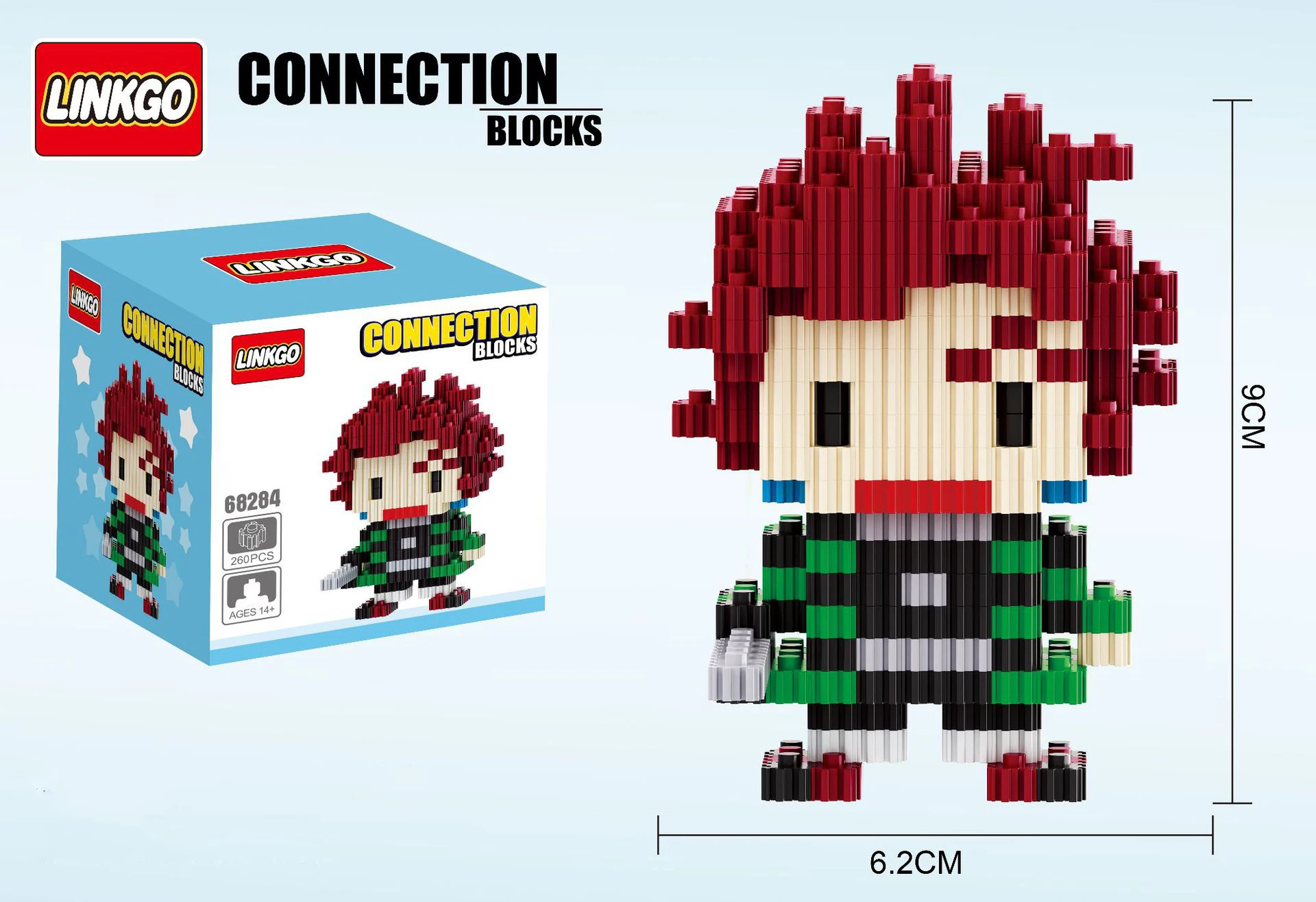 Anime Demon Slayer Figures Magic Building Blocks Kamado Tanjirou Nezuko Inosuke Mini Connectini Bricks Toys 212pcs+ For Children