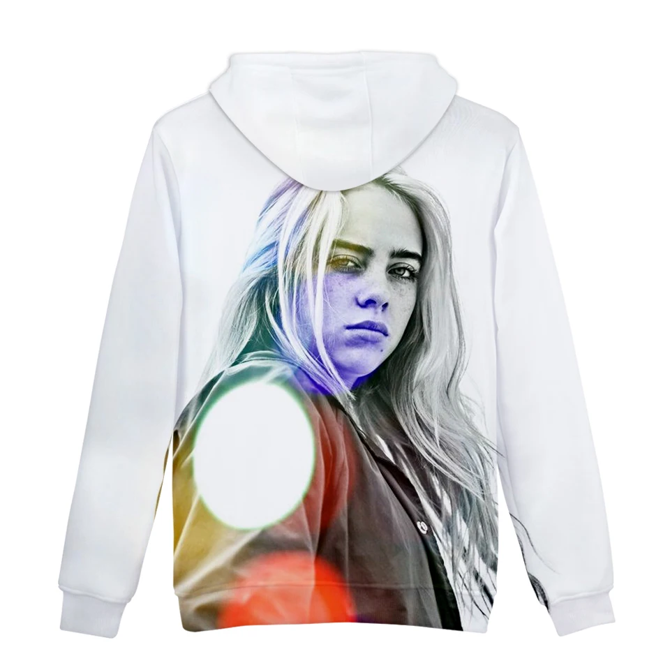 Американская певица Billie Eilish 3D Толстовка Повседневная Женская/Мужская Harajuku пуловер Толстовка Billie Eilish осень девушка 3D с капюшоном XXS-4XL