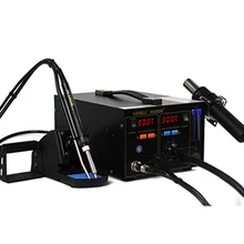 Горячая 3 в 1 SMD паяльная станция YIHUA 968DB+ паяльная станция с поглотителем дыма