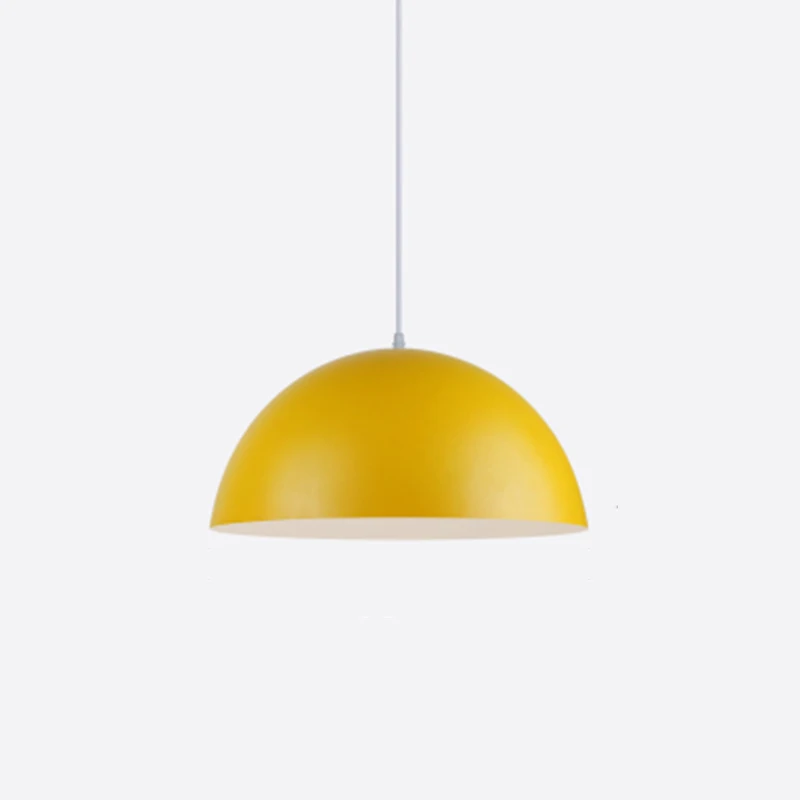 Современный минималистичный цветной подвесной светильник, светодиодный алюминиевый подвесной светильник для ресторана, кафе, танцевальной комнаты, офиса, кафе, Декор, подвесной светильник - Цвет корпуса: yellow