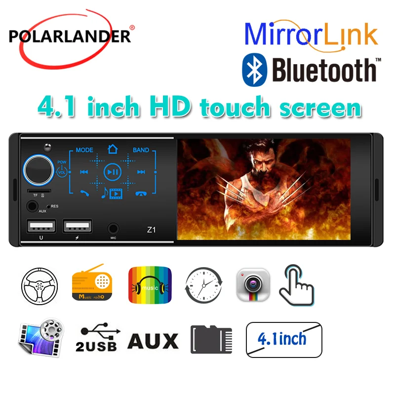 

Touch Screen TF Card Card Reader Auto Audio Car Stereo Colorful Lights Card U Disk Radio Dual USB MP5 Player Car Bluetooth