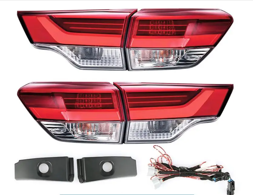 1 шт.~ /2018y задний фонарь для Toyota highlander задний фонарь KLUGER автомобильные аксессуары светодиодный DRL Taillamp для highlander противотуманные фары