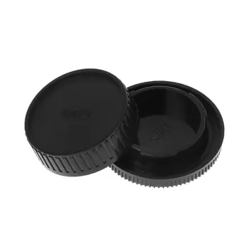 

Rear Lens Body Cap Camera Cover Set Dust Screw Mount Protection Plastic Black Replacement for Minolta MD X700 DF-1