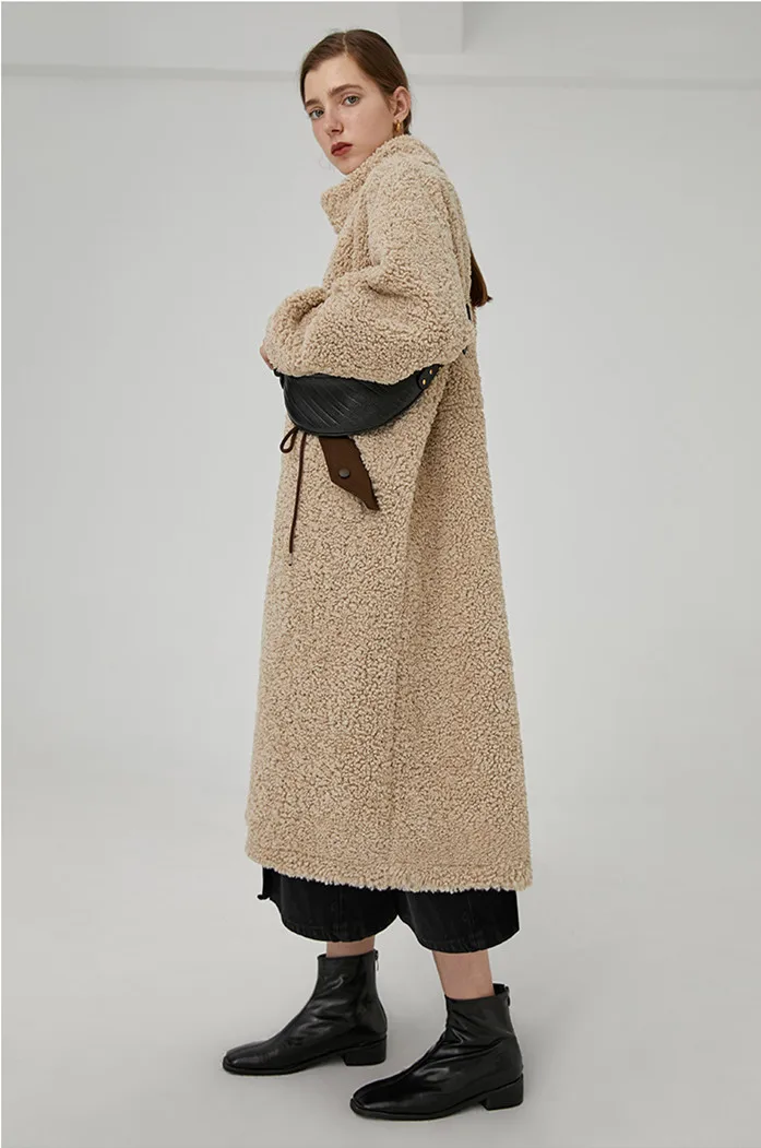 AIGYPTOS зимнее Новое меховое цельное бархатное пальто из овечьей шерсти женские пальто и куртки