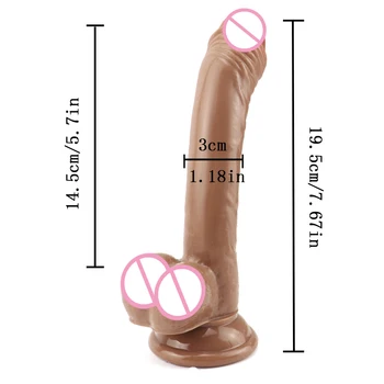 Foreskin Anal Dildo for Beginner no Vibrator Strong Suction Cup Lifilike Penis for Hands-Free Vaginal G-Spot Dildos for Women 2