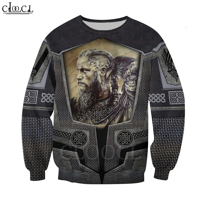 CLOOCL Модные мужские толстовки с капюшоном Viking God 3D печатная Толстовка для