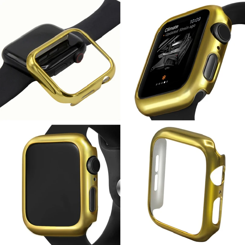 Защитная рамка из поликарбоната для Apple Watch, ремешок 40 мм, 44 мм, серия 5, чехол для iWatch 5, умные часы, бампер, защитный чехол
