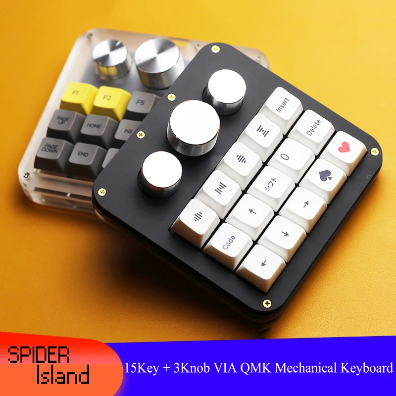 Macro Keyboard Knob 15Key + 3 Mechanical Hot swap Designer One-handed Kepad Da Vinci / Photoshop Macropad No Caps | Компьютеры и офис