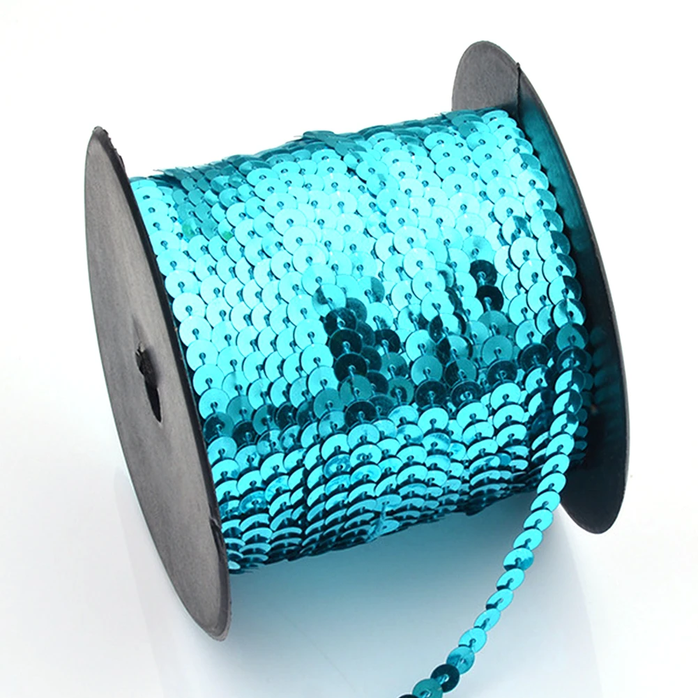Glitter Sequin Fabric For Dress Embellish Ribbon Sewing Craft Flat Strings Lights Trim