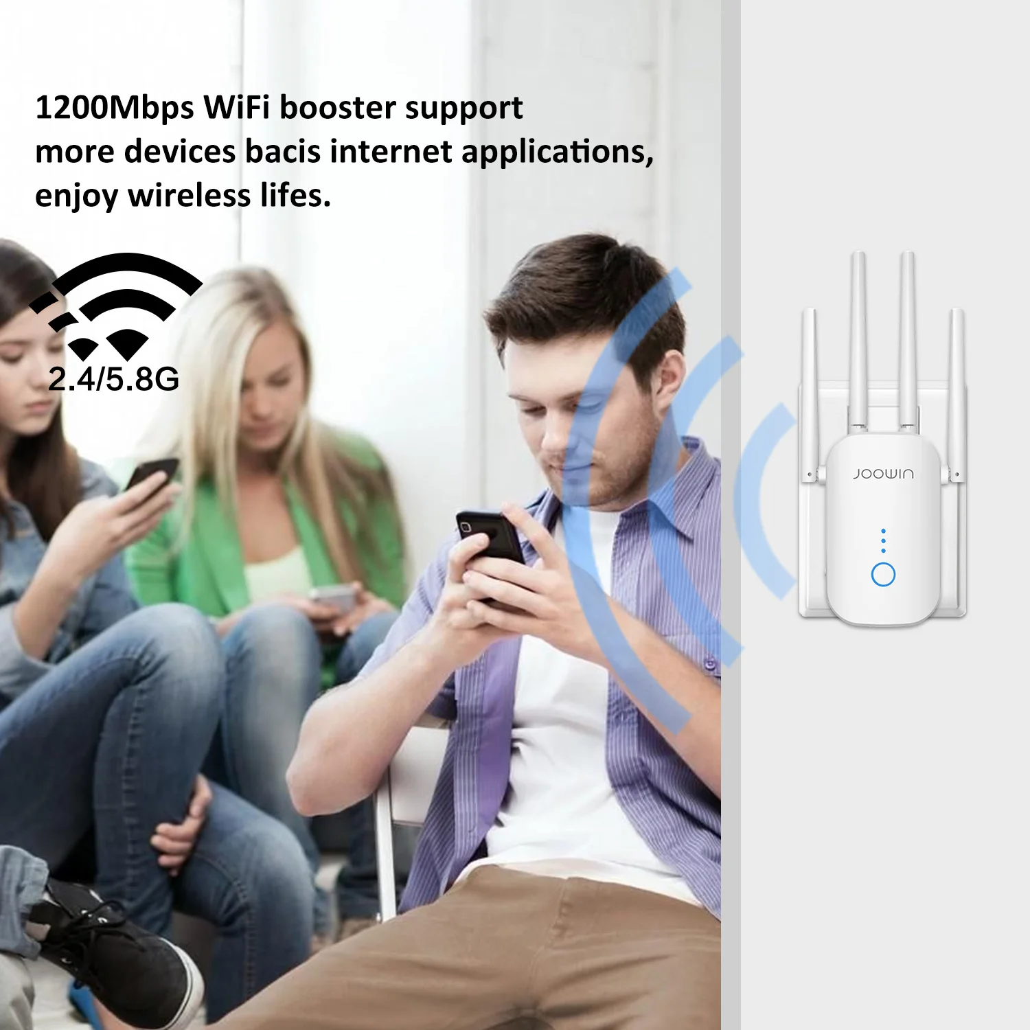 300Mbps/1200Mbps Mạnh Repeater 2.4G/5GHz Tầm Xa Bộ Mở Rộng Sóng Wifi 802.11ac Wlan Wi-fi bộ Khuếch Đại Router Điểm Truy Cập spectrum wifi amplifier