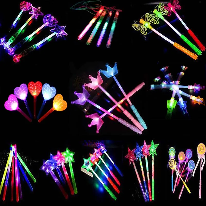 Led Flashing Fairy Butterfly Crown Star Wand Light Up kids XMAS PARTY GIFT