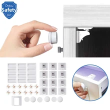 Магнитный замок для защиты от детей, Детский безопасный замок для шкафа, ящика для двери, детский безопасный замок, детский 12/16 для безопасности, замки+ 3/4 ключей