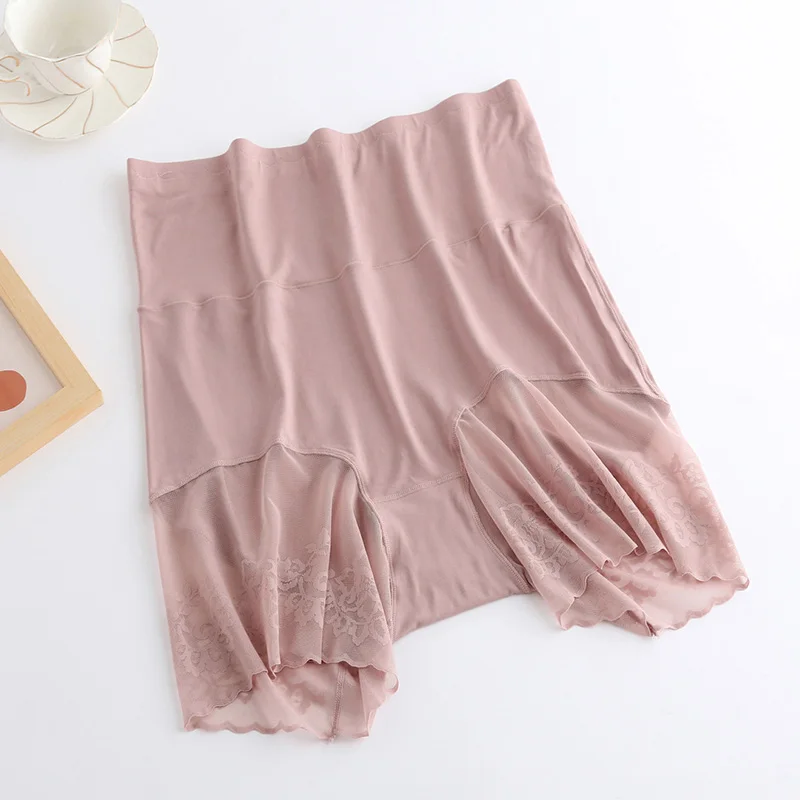 150Kg Big Size 5XL Panties Summer Seamless Safety Pants Comfortable Modal Under Skirt Underwear Soft Lace Boyshorts Women 77