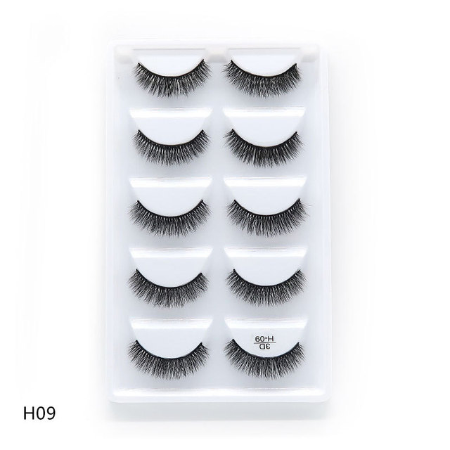 Pairs 3D Mink Hair Natural Cross False Eyelashes Long Messy Makeup Fake Eye Lashes Extension Make Up Beauty Tools maquiagem