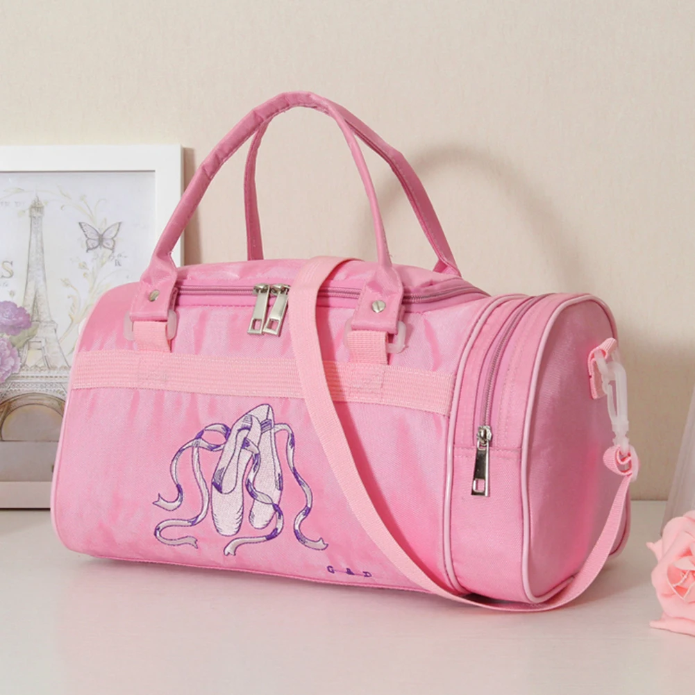 Girl Shoulder Embroidered Tote Crossbody Dance Bag Students School Large Capacity Toe Shoes Ballet Handbag Gym Zipper | Багаж и сумки