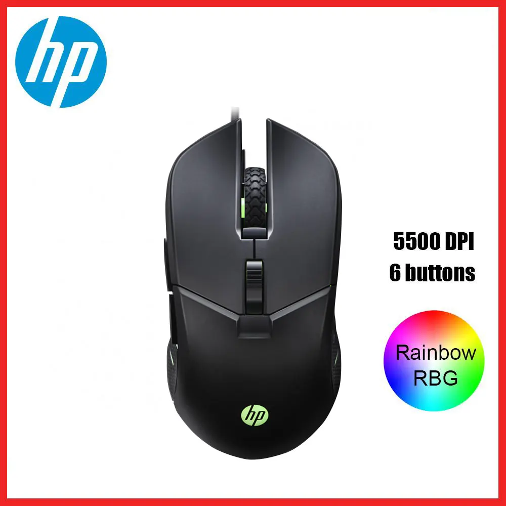 

Original HP Gaming RGB Mouse 1000-5500 DPI Adjustable USB Wired Gamer Mice G260 Support Macro program For Computer Dropshipping