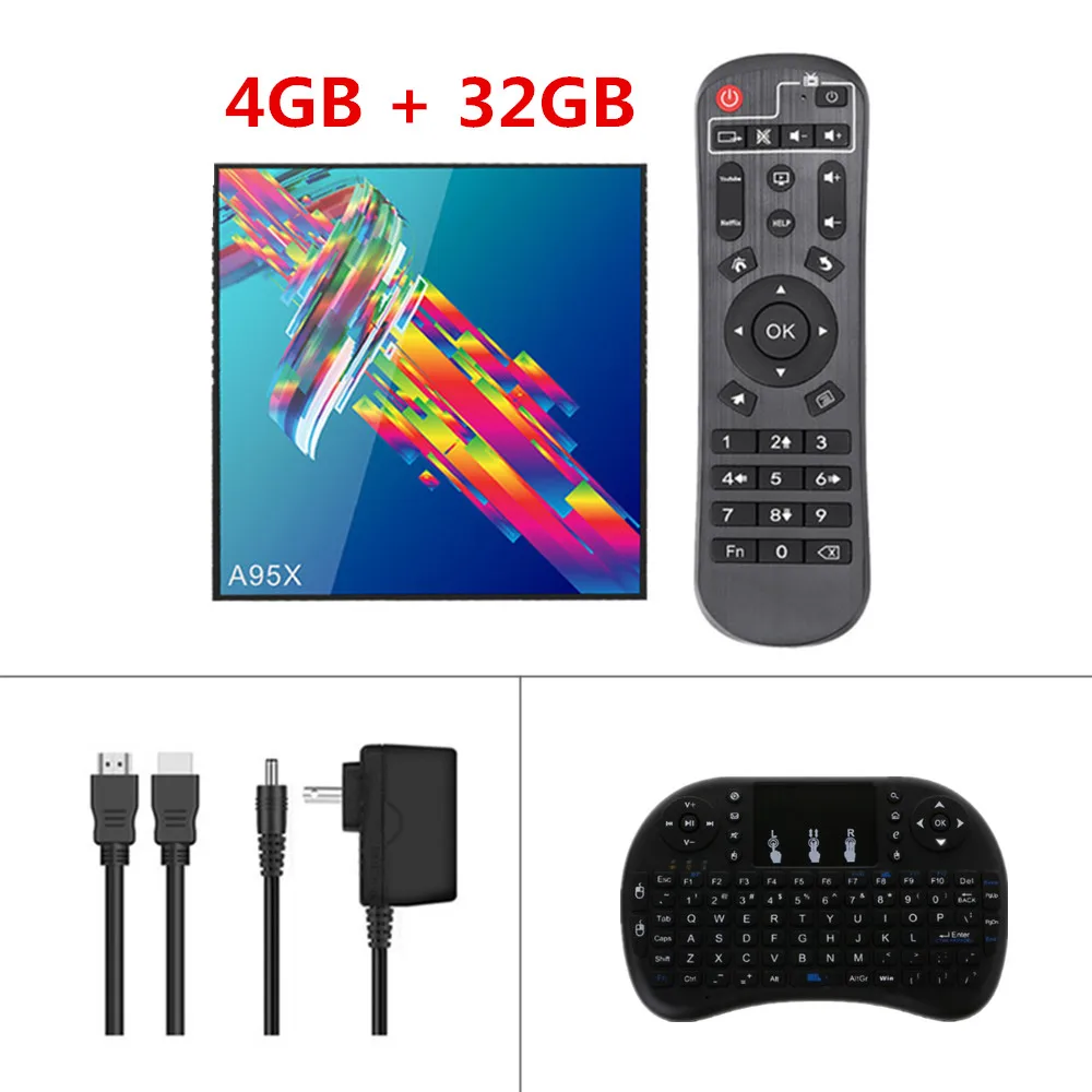 A95X R3 Android Smart tv Box Android 9,0 Rockchip RK3318 2,4G/5G Wifi BT4.0 4 ГБ 32 ГБ 64 Гб rom Netflix Youtube Android tv Box - Цвет: 4GB 32GB keyboard