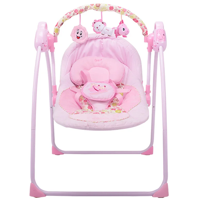 

838 Rocking Chair Infant Electric Bassinet Cradle Pacify Chair Automatic Swing Bed with Remote Control Music Free Shipping