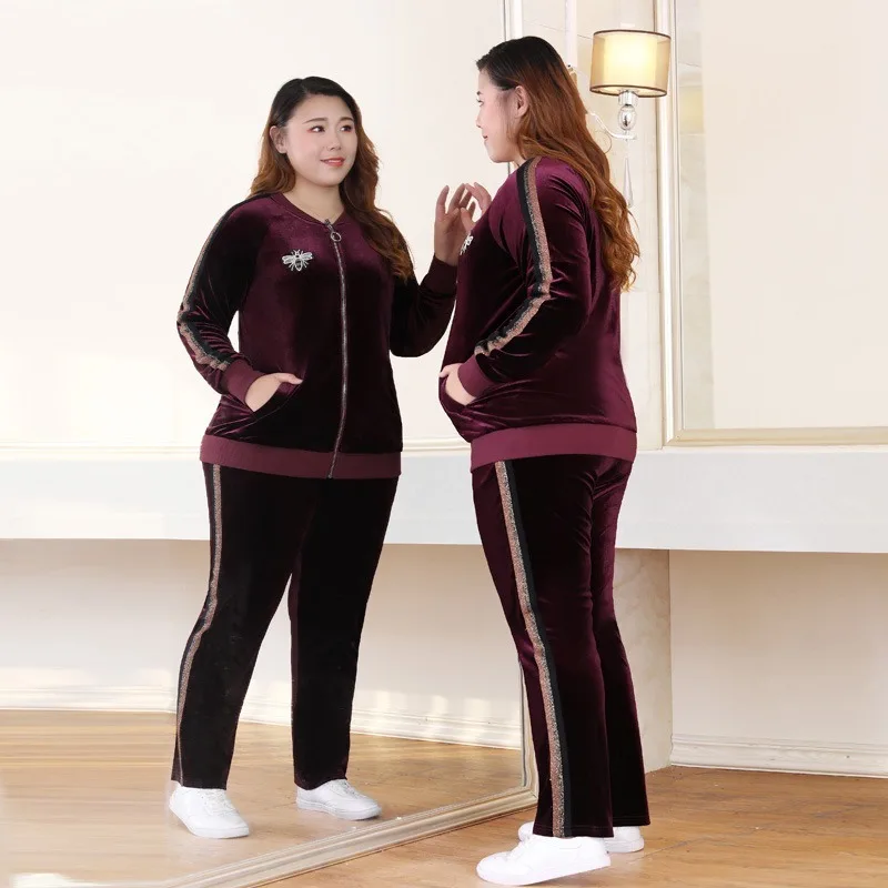 XXXXXXL спортивная одежда больших размеров d для женщин повседневный комплект