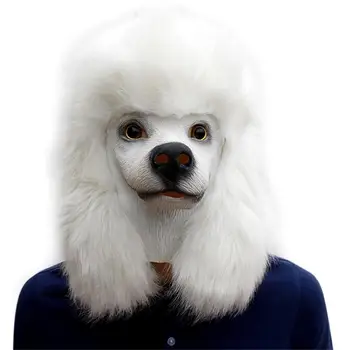 

High Quality Christmas Animal Decorations VIP Dog Mask Cosplay Party Performance Full Head Props Latex Halloween Mask