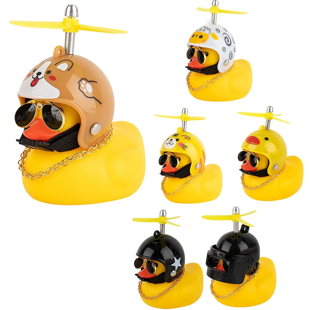 SmallYellowBikeDuckBicyclebellLuminousAirscrewHelmetDuckDucky