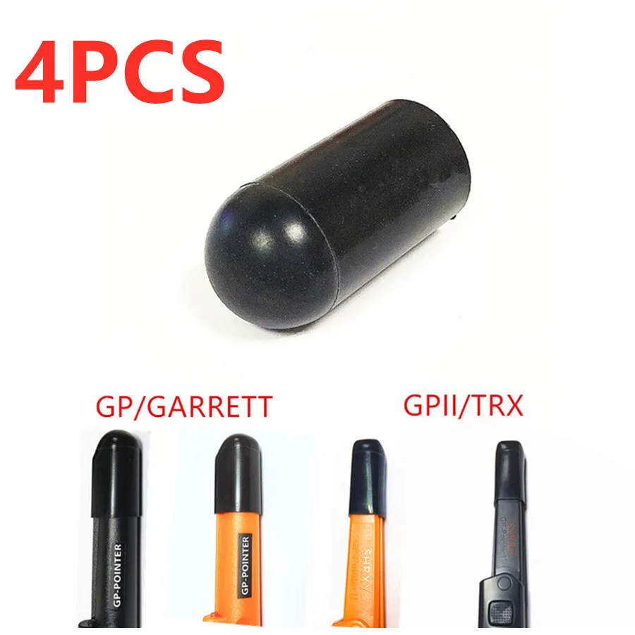 Pointer Metal Detector Accessories Rubber Dust Protective Cover Mud Case for Gp/trx/Pinpointing Detecting Black 4PCS