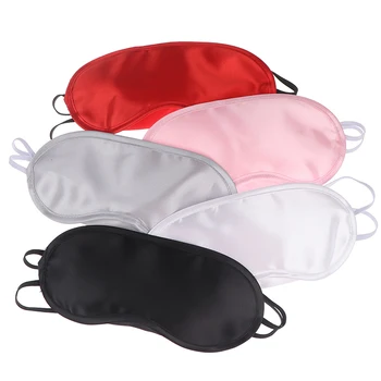 

1pcs Eye Cover Silk Sleep Eye Mask Sleeping Padded Shade Patch Eyemask Blindfolds Women Men Travel Relax Rest