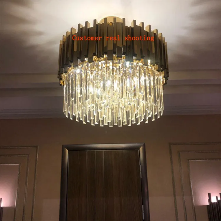 Jmmxiuz Новая роскошная хрустальная люстра освещение Современная Лампа для гостиной столовой Золотой Кристалл kroonluchter светодиодный светильник