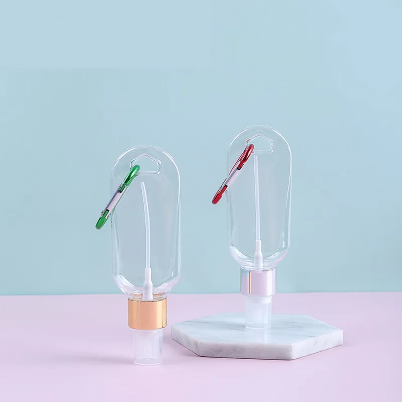 50ML Empty Hand Sanitizer Bottle Travel Leakproof Spray Bottle Portable Plastic Bottle Reusable Travel Size Holder Hook Keychain 50ML Empty Hand Sanitizer Bottle Travel Leakproof Spray Bottle Portable Plastic Bottle Reusable Travel Size Holder Hook Keychain