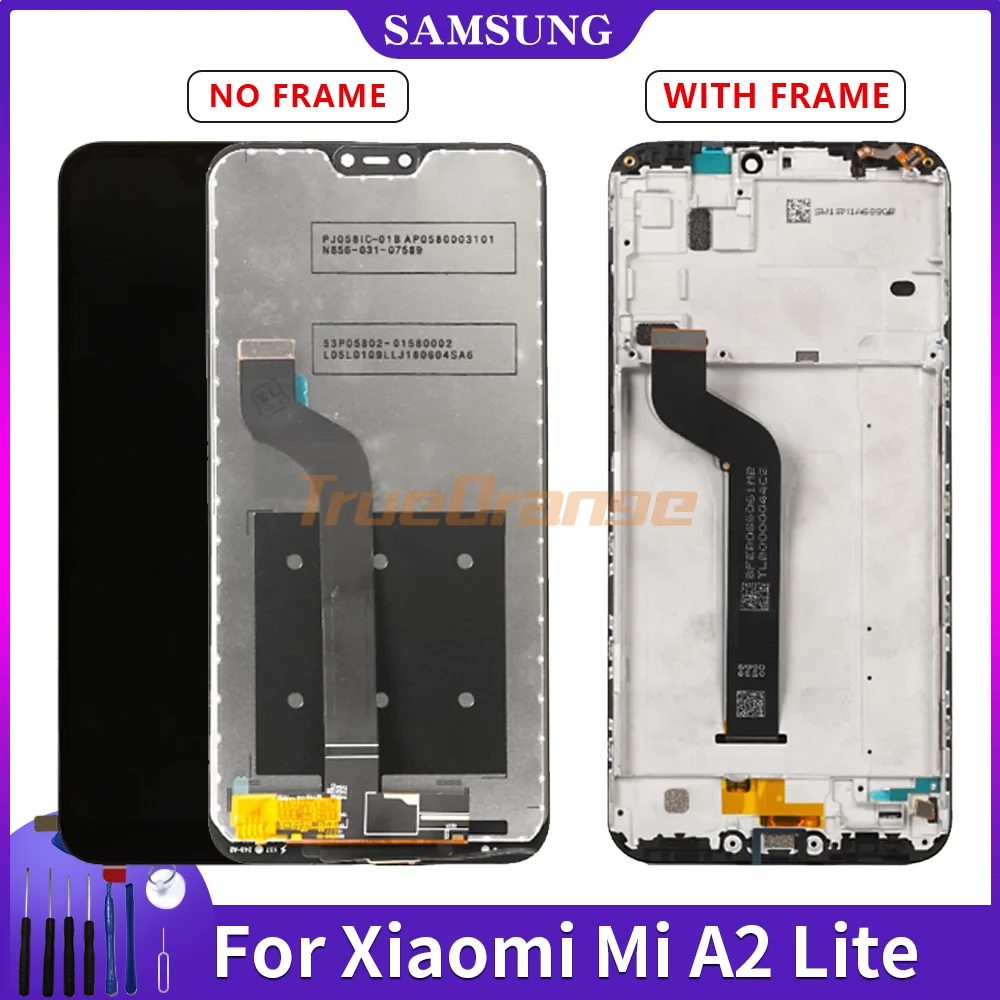 ЖК дисплей для Xiaomi Mi A2 Lite с рамкой дигитайзер сенсорный экран замена MiA2