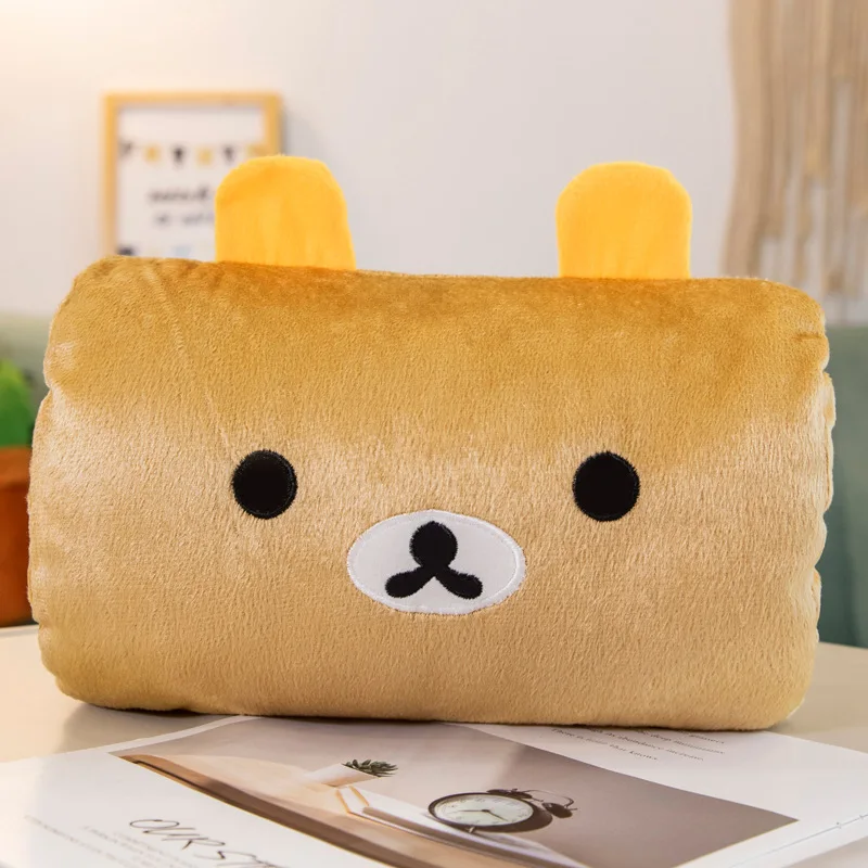 Little bear Мультяшные животные, грелка для рук, подушка 30 см* 25 см, плюшевая грелка для рук с героями мультфильмов, подушка для рук, подарок на праздник - Цвет: Little bear
