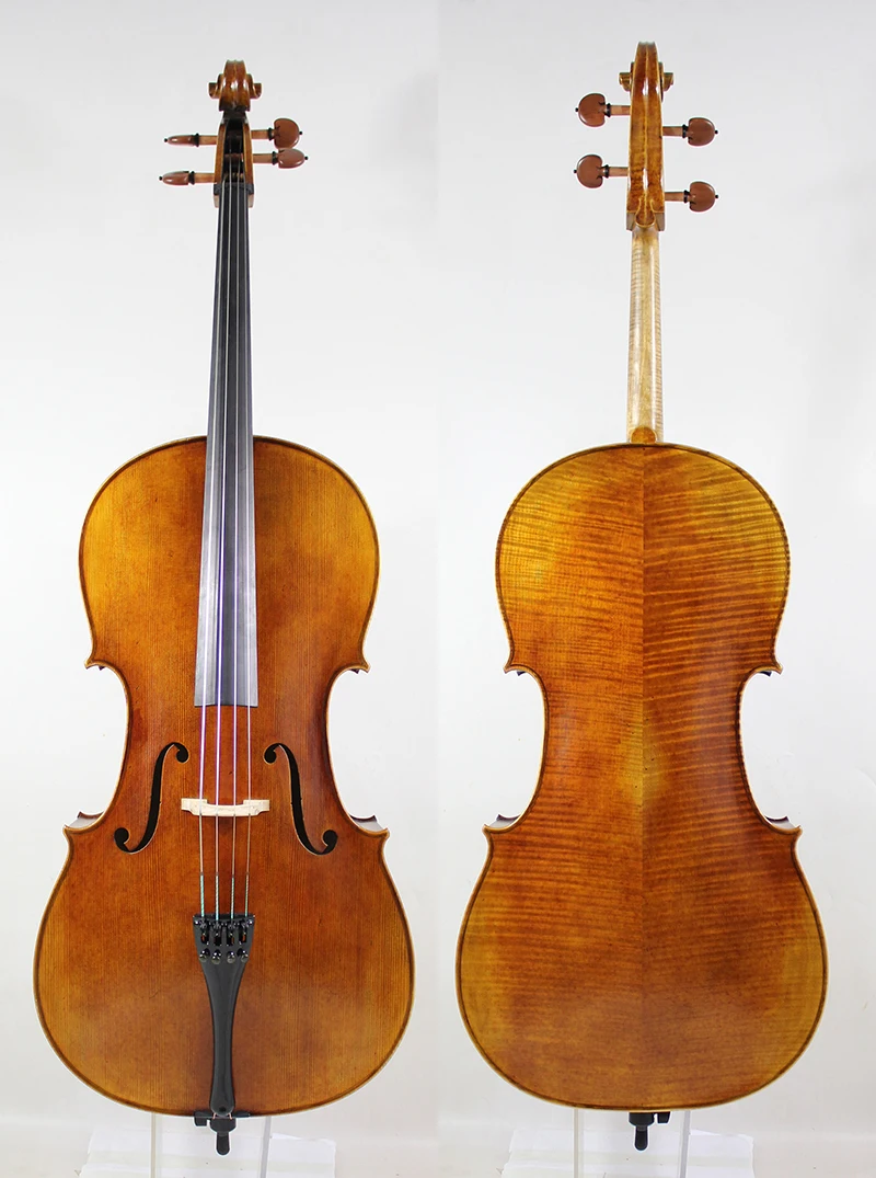 Stradivari 1730 "De Munck Cello Copy Best Model Slim Body Cello ,Excellent Sound Resonance