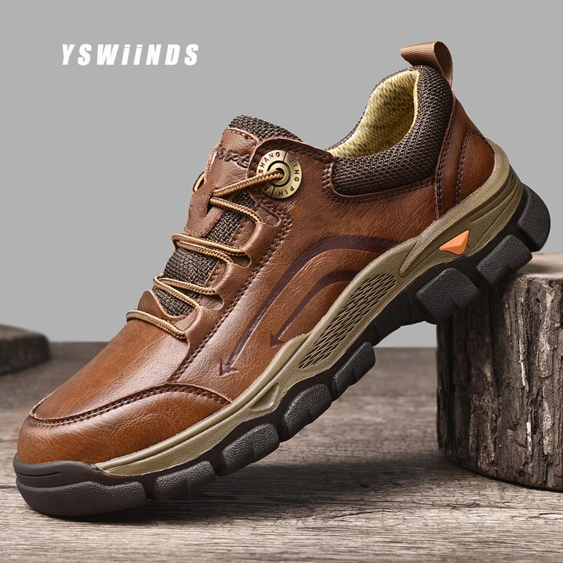 Shoes Moccasins Genuine Leather Men Sneaker Lace Up Outdoor Trend Comfortable Wear-resistant Work Casual Sneakers | Обувь