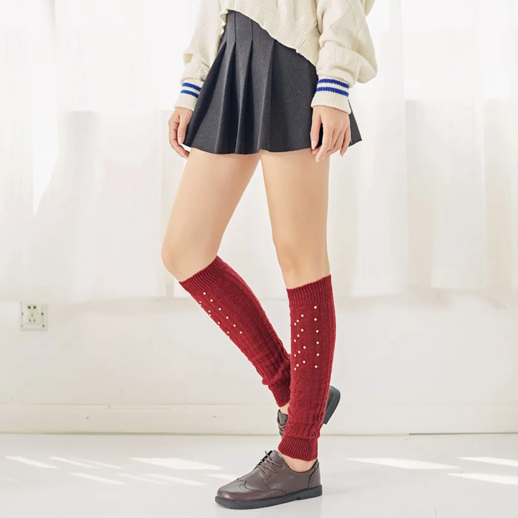 Women Cold Protection Warm Stockings Ladies Thigh High Over The Knee Long Solid Stockings Chaussette Femme Skarpetki Damskie