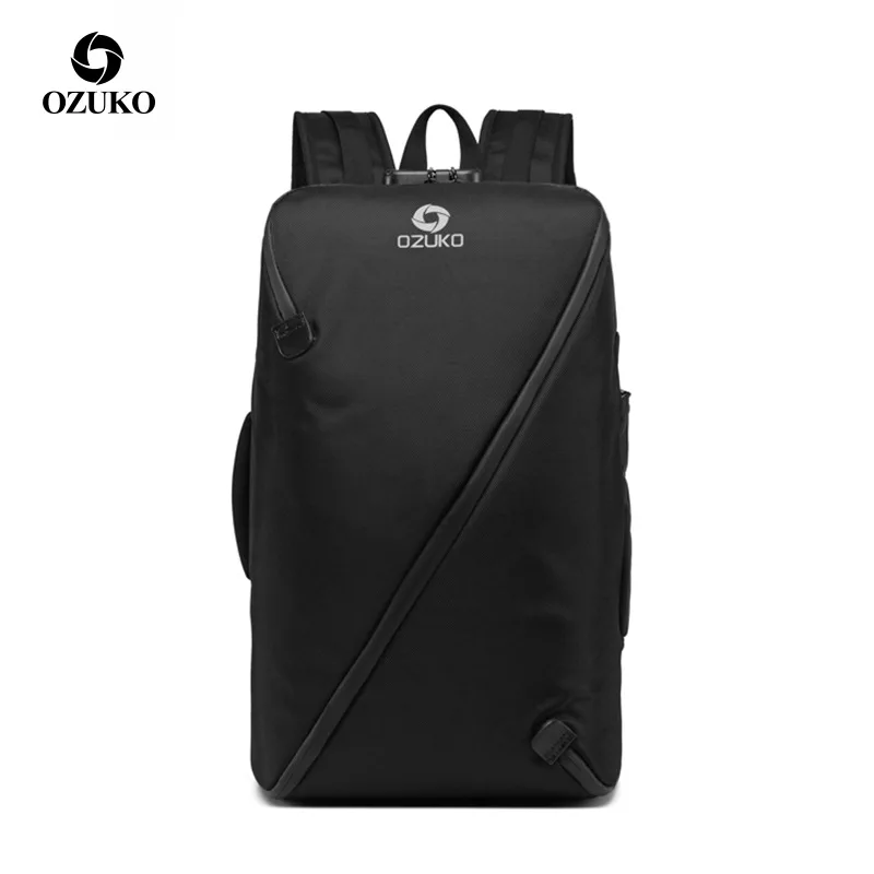 

OZUKO Large Capacity Anti-thief Men Backpack Multifunction USB Laptop Backpack School Bag Male Teenage Waterproof Travel Mochila