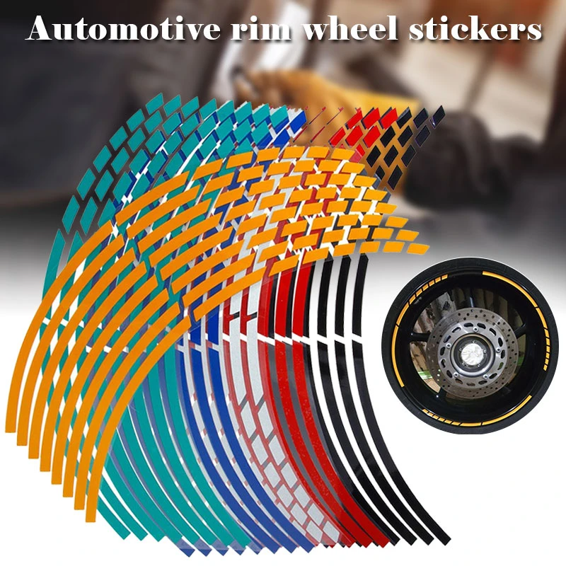 16pcs Reflective Car Wheel Hub Rim Stripe Tape Decal Stickers Accessories 16pcs Reflective Car Wheel Hub Rim Stripe Tape Decal Stickers Accessories