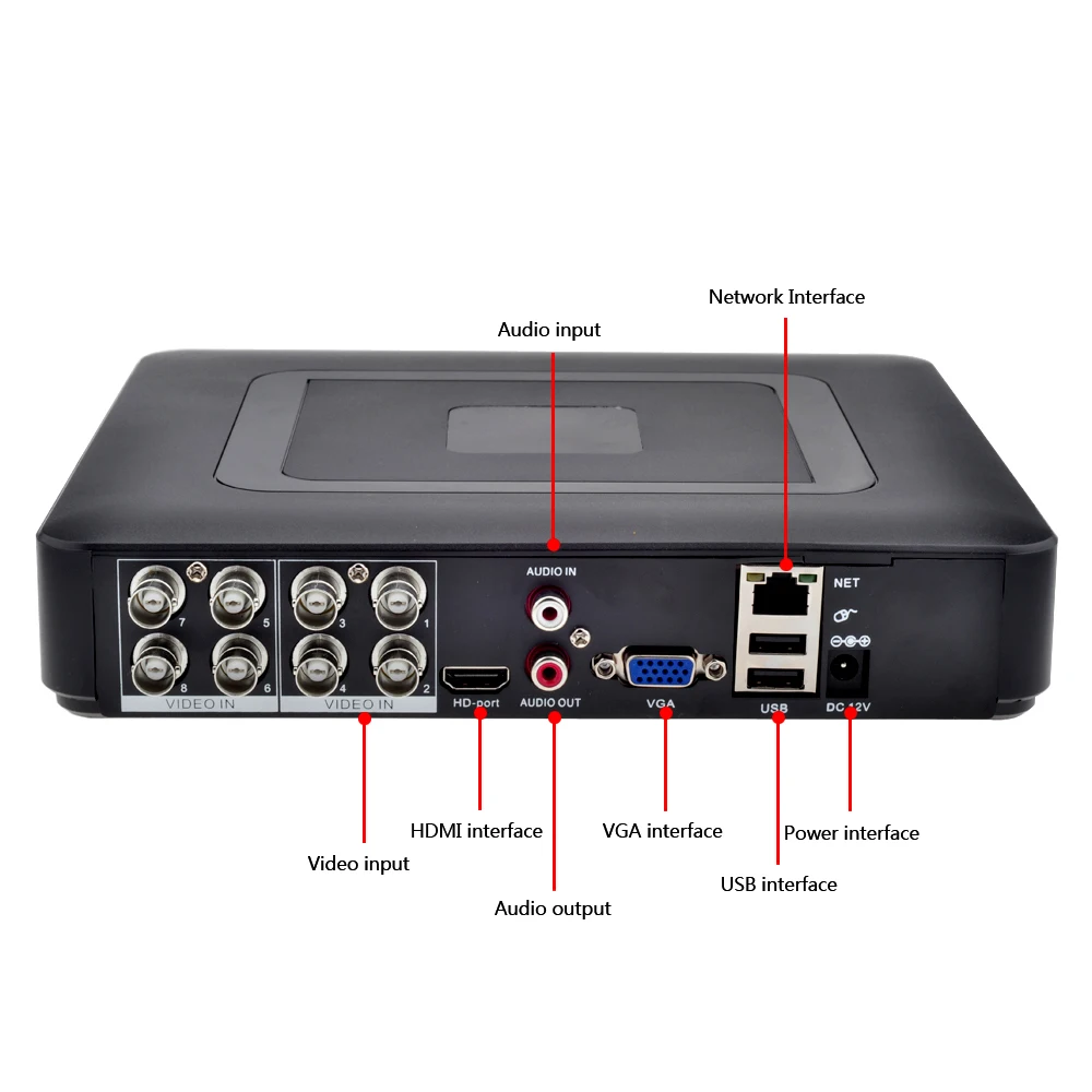 Network Video Recorder Gadinan Hybrid 4CH 8CH AHD 5MP Mini DVR H.265X XVR Video Recorder for Analog AHD Camera Camera HDMI Surveillance DVR
