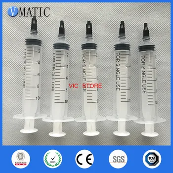 

High Quality 10cc/ml Glue Dispensing Syringe With Black Cap 5Sets/Pack