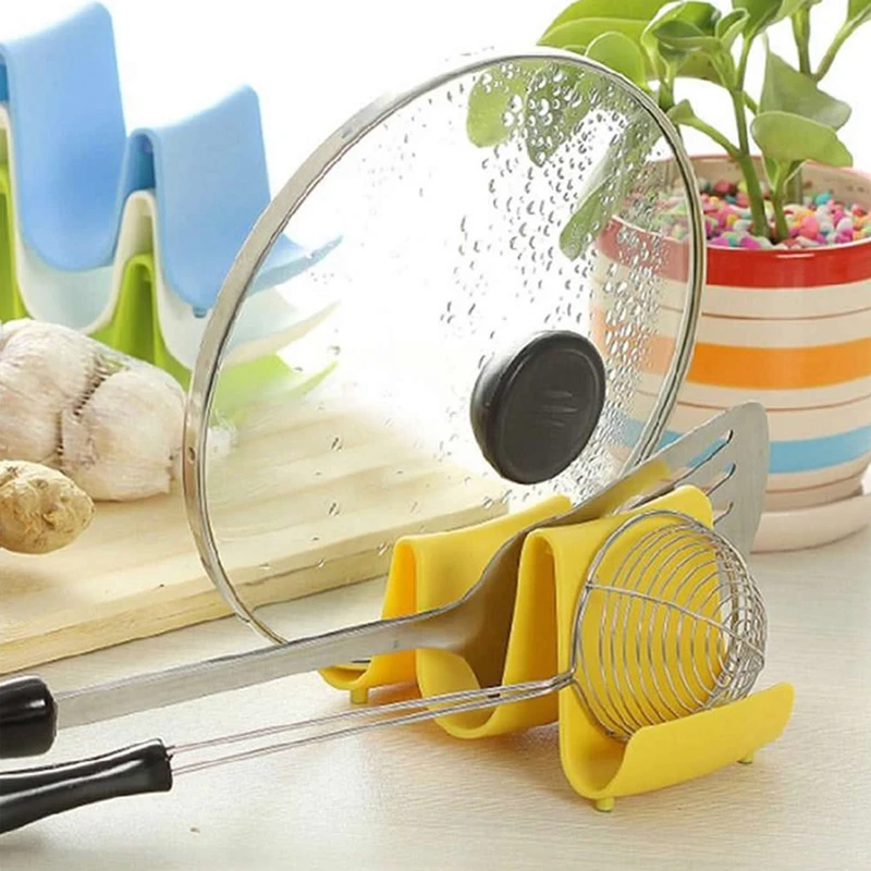 

Lid frame commodity shelf supporter for Lid Wave Style Pan Pot Cover Spoon Lid Rack Rest Stand Holder Kitchen Utensil